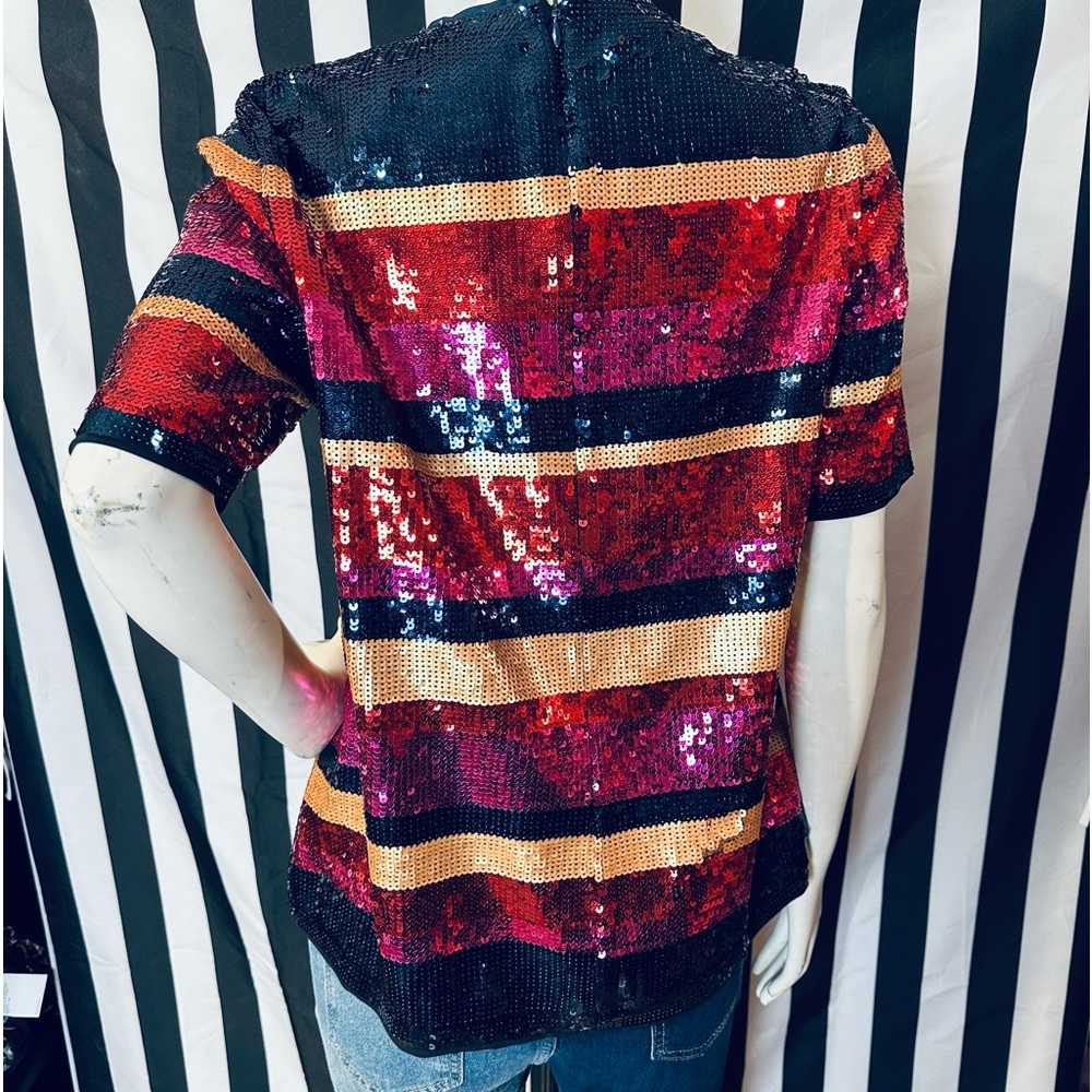 Trina Turk Women's Multicolor Sequin Top - Picture 6 of 7